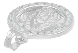 Dije Medalla Virgen de Guadalupe Plata 925 con Zirconia - Imagen 5