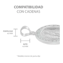 Dije Medalla Virgen de Guadalupe Plata 925 con Zirconia - Imagen 6