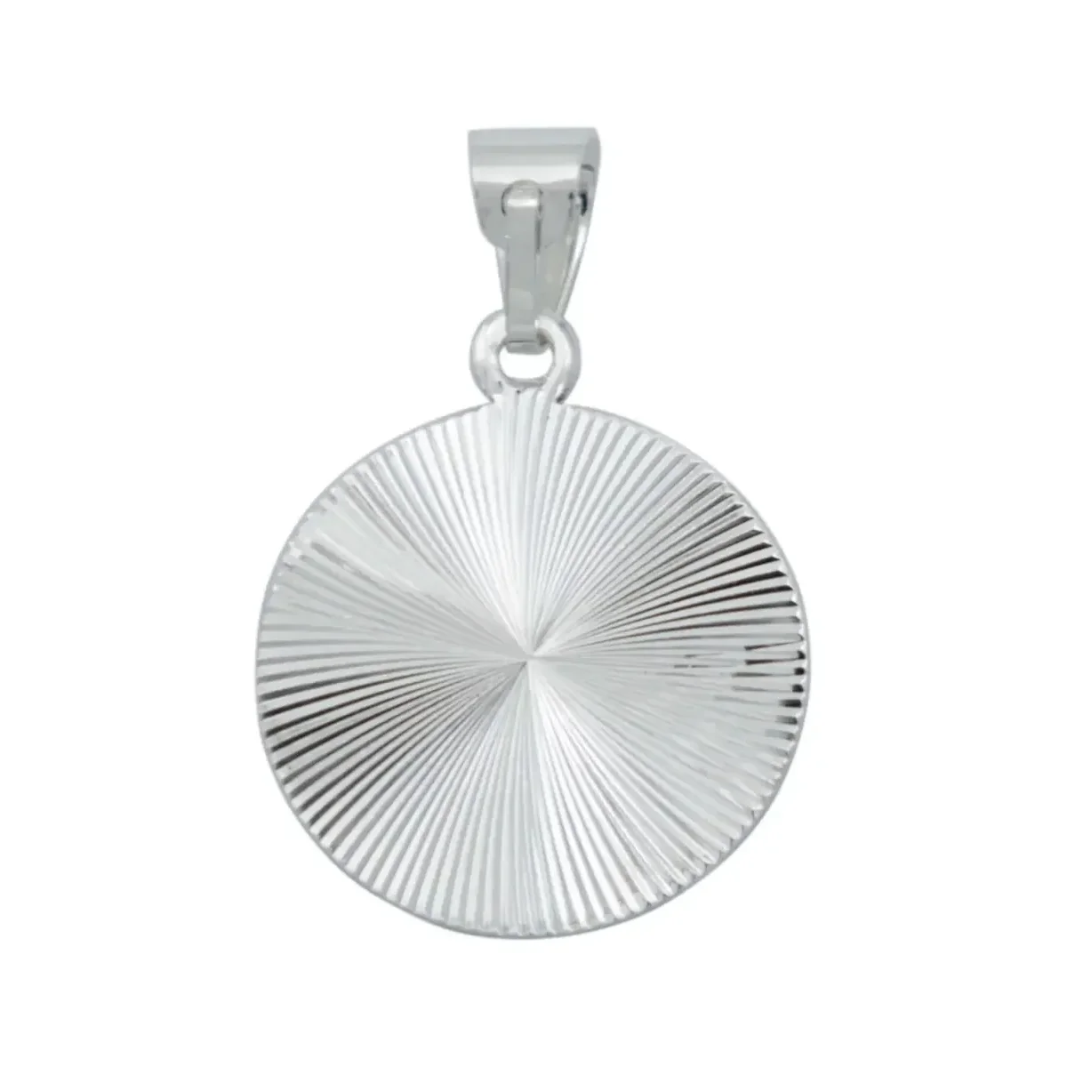 Dije Medalla Virgen de Guadalupe Plata 925 Diseño Diamantado Modelo 2168 - Imagen 3