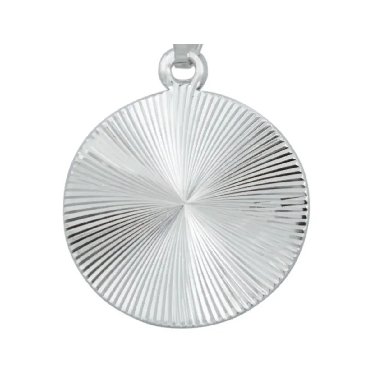 Dije Medalla Virgen de Guadalupe Plata 925 Diseño Diamantado Modelo 2168 - Imagen 4