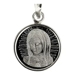 Dije Medalla Virgen de Guadalupe Plata .999 Diseño Religioso - Imagen 2