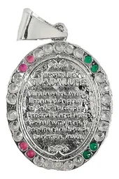Dije Medalla Virgen de Guadalupe Plata 925 Doble Vista Zirconia - Imagen 2