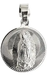 Dije Medalla Virgen de Guadalupe Plata 925 Doble Vista - Imagen 2