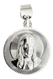 Dije Medalla Virgen de Guadalupe Plata 925 Doble Vista - Imagen 3
