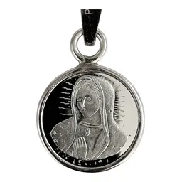 Dije Medalla Virgen de Guadalupe Plata 999 Religiosa - Imagen 2