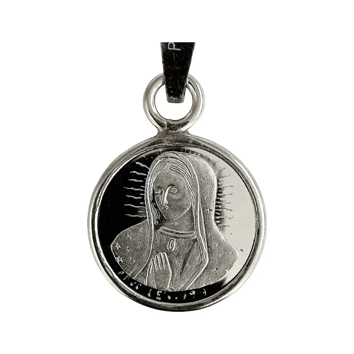 Dije Medalla Virgen de Guadalupe Plata 999 Religiosa - Imagen 2