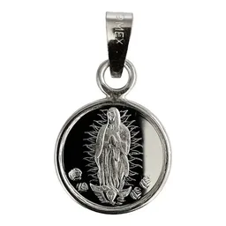 Dije Medalla Virgen de Guadalupe Plata .999 Religioso - Imagen 1