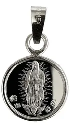 Dije Medalla Virgen de Guadalupe Plata .999 Religioso - Imagen 1
