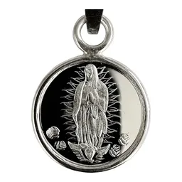 Dije Medalla Virgen de Guadalupe Plata .999 Religioso - Imagen 2
