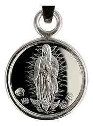 Dije Medalla Virgen de Guadalupe Plata .999 Religioso - Imagen 2