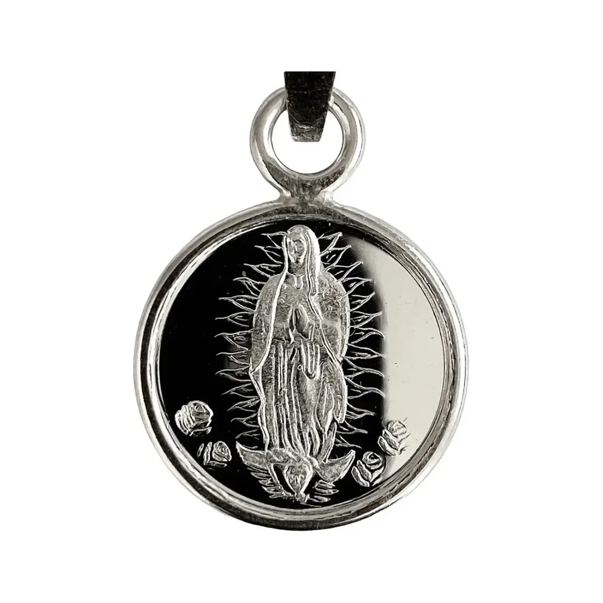 Dije Medalla Virgen de Guadalupe Plata .999 Religioso - Imagen 2