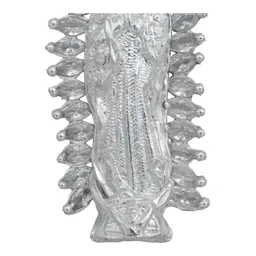Dije Medalla Virgen de Guadalupe Plata 925 Zirconia Baguette - Imagen 3