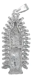 Dije Medalla Virgen de Guadalupe Plata 925 Zirconia Baguette - Imagen 4