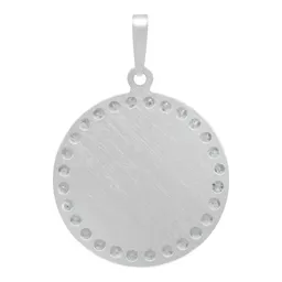 Dije Medalla Virgen de Guadalupe Plata 925 Zirconia Blanca - Imagen 2