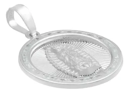 Dije Medalla Virgen de Guadalupe Plata 925 Zirconia Blanca - Imagen 3