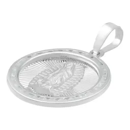 Dije Medalla Virgen de Guadalupe Plata 925 Zirconia Blanca - Imagen 4