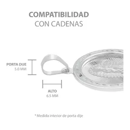 Dije Medalla Virgen de Guadalupe Plata 925 Zirconia Blanca - Imagen 6
