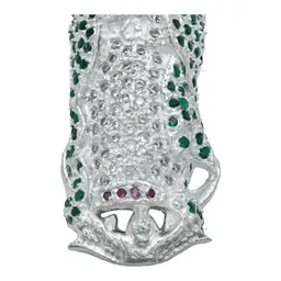 Dije Medalla Virgen de Guadalupe Plata 925 Zirconia Verde - Imagen 3