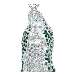 Dije Medalla Virgen de Guadalupe Plata 925 Zirconia Verde - Imagen 4