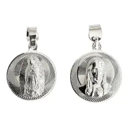 Dije Medalla Virgen de Guadalupe Plata 925 - Imagen 1