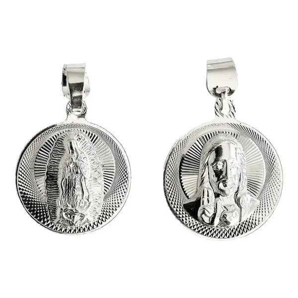 Dije Medalla Virgen de Guadalupe Plata 925 - Imagen 1