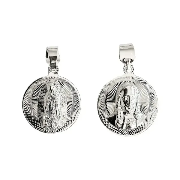 Dije Medalla Virgen de Guadalupe Plata 925 - Imagen 1