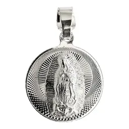 Dije Medalla Virgen de Guadalupe Plata 925 - Imagen 2