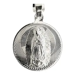 Dije Medalla Virgen de Guadalupe Plata 925 - Imagen 4