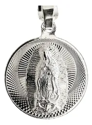 Dije Medalla Virgen de Guadalupe Plata 925 - Imagen 4