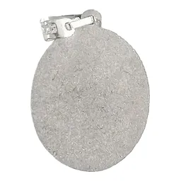 Dije Medalla Virgen de Guadalupe Plata Ley .925 Diamantado Mate - Imagen 2