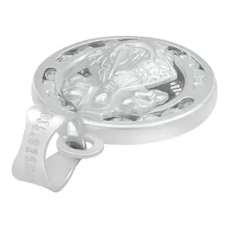 Dije Medalla Virgen de Zapopan Plata 925 con Zirconia Blanca - Imagen 5