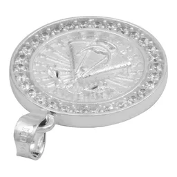 Dije Medalla Virgen de Zapopan Plata 925 Zirconia Caballero - Imagen 5