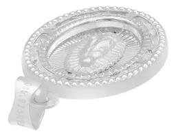 Dije Medalla Virgen Guadalupe Oval Plata 925 Zirconia Blanca - Imagen 5