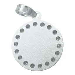 Dije Medalla Virgen Guadalupe Plata 925 con Zirconia Blanca - Imagen 3