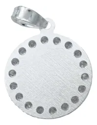 Dije Medalla Virgen Guadalupe Plata 925 con Zirconia Blanca - Imagen 3