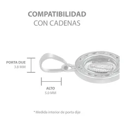 Dije Medalla Virgen Guadalupe Plata 925 con Zirconia Radiante - Imagen 6