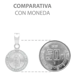 Dije Medalla Virgen Guadalupe Plata 925 con Zirconia Radiante - Imagen 8