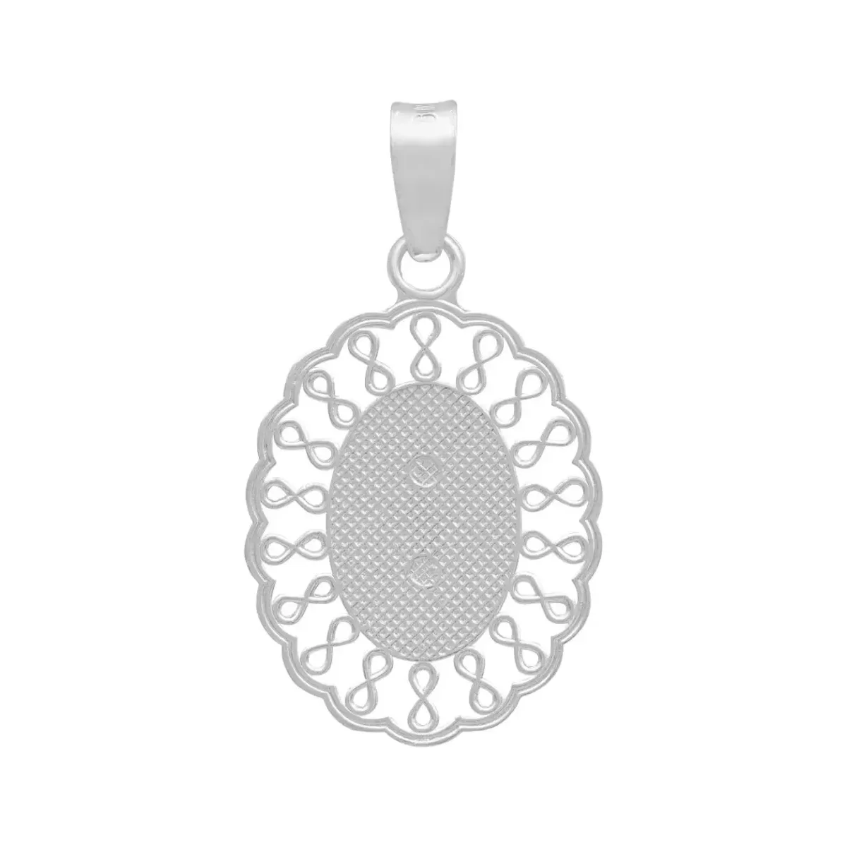 Dije Medalla Virgen Guadalupe Plata .925 Grecas - Imagen 2