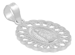 Dije Medalla Virgen Guadalupe Plata .925 Grecas - Imagen 3