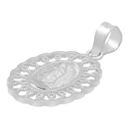 Dije Medalla Virgen Guadalupe Plata .925 Grecas - Imagen 4