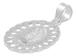 Dije Medalla Virgen Guadalupe Plata .925 Grecas - Imagen 4