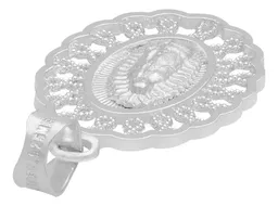 Dije Medalla Virgen Guadalupe Plata .925 Grecas - Imagen 5