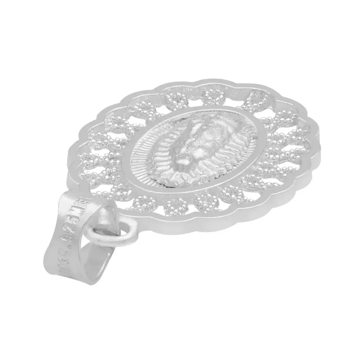 Dije Medalla Virgen Guadalupe Plata .925 Grecas - Imagen 5