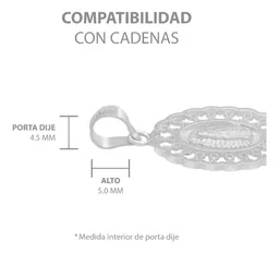 Dije Medalla Virgen Guadalupe Plata .925 Grecas - Imagen 6