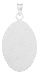 Dije Medalla Virgen Guadalupe Plata 925 Ovalado Diamantado - Imagen 5