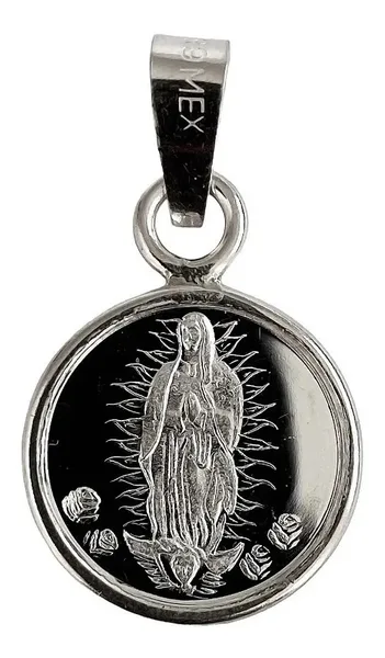 Dije Medalla Virgen Guadalupe Plata .999 - Imagen 1
