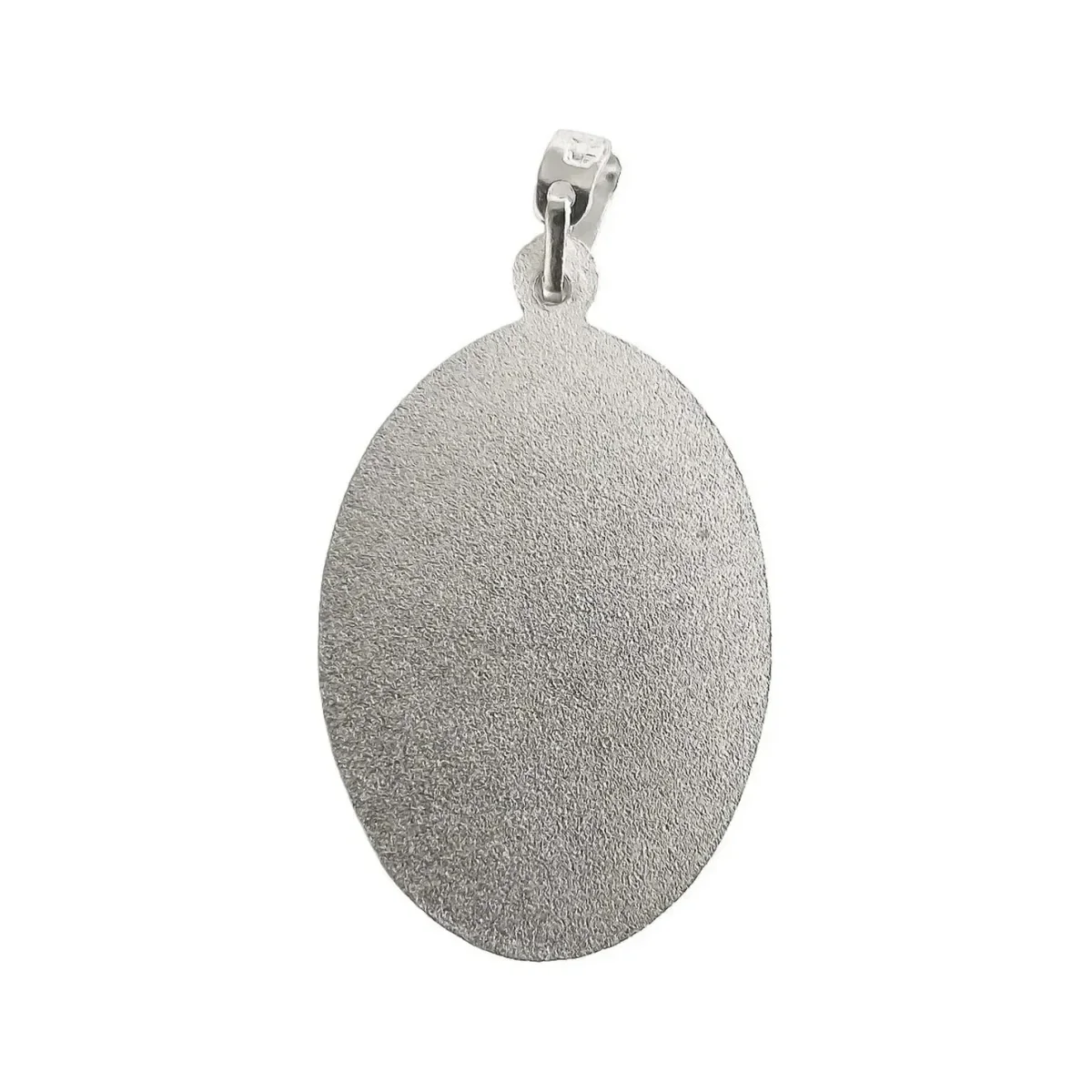 Dije Medalla Virgen Milagrosa Ovalada Plata 925 Religiosa Unisex - Imagen 3