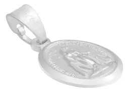 Dije Medalla Virgen Milagrosa Plata 925 Acabado Mate - Imagen 3