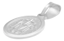 Dije Medalla Virgen Milagrosa Plata 925 Acabado Mate - Imagen 4