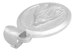 Dije Medalla Virgen Milagrosa Plata 925 Acabado Mate - Imagen 5